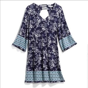 Skies are Blue Wren Knit Navy Floral Dress